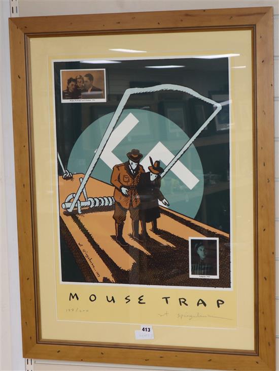 After Spiegleman, limited edition print, Mouse trap, signed in pencil, 177/200, 71 x 49cm